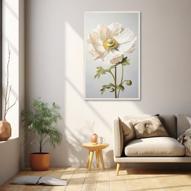 White Poppy Painting